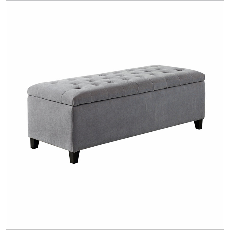 Banc de rangement capitonné à fermeture douce