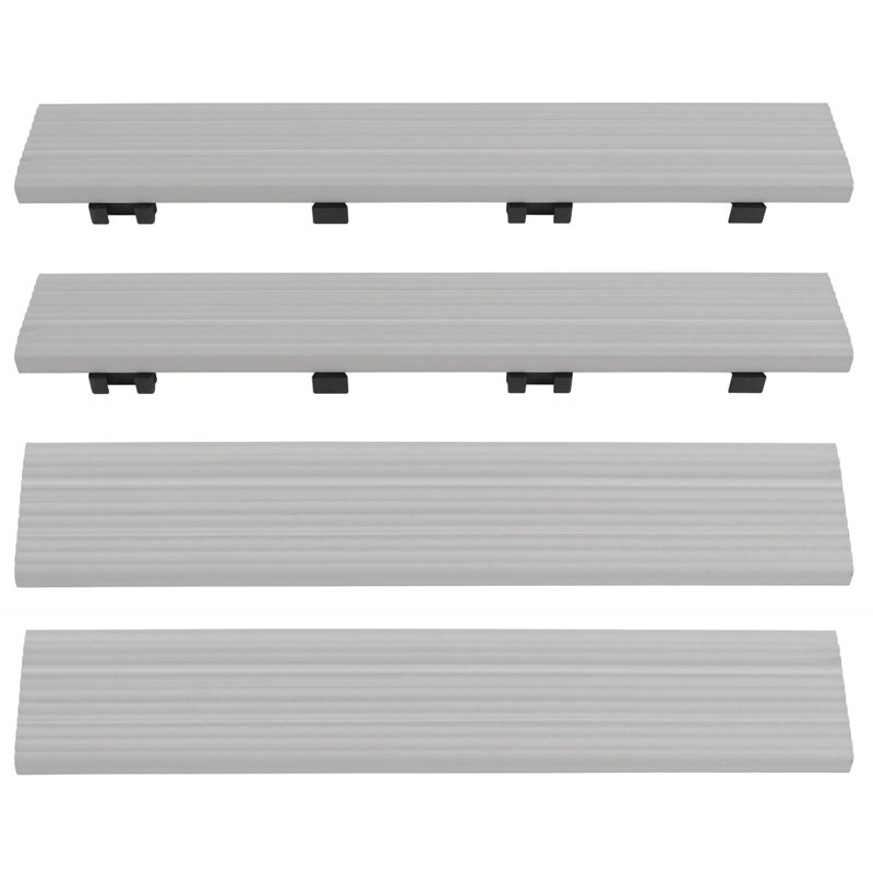 Carrelage de terrasse 2 po x 12 po Quick Deck, Fumée blanche islandaise