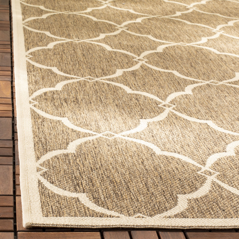 Adler Performance Geometric Indoor/Outdoor Area Rug, Square 8'