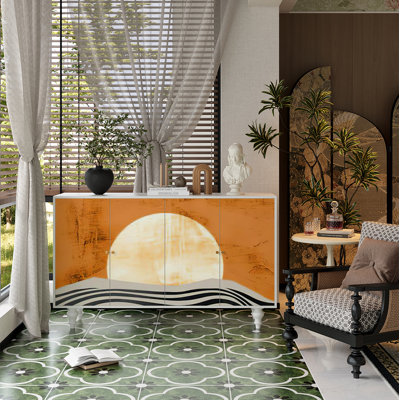 French retro and fashionable entrance cabinet