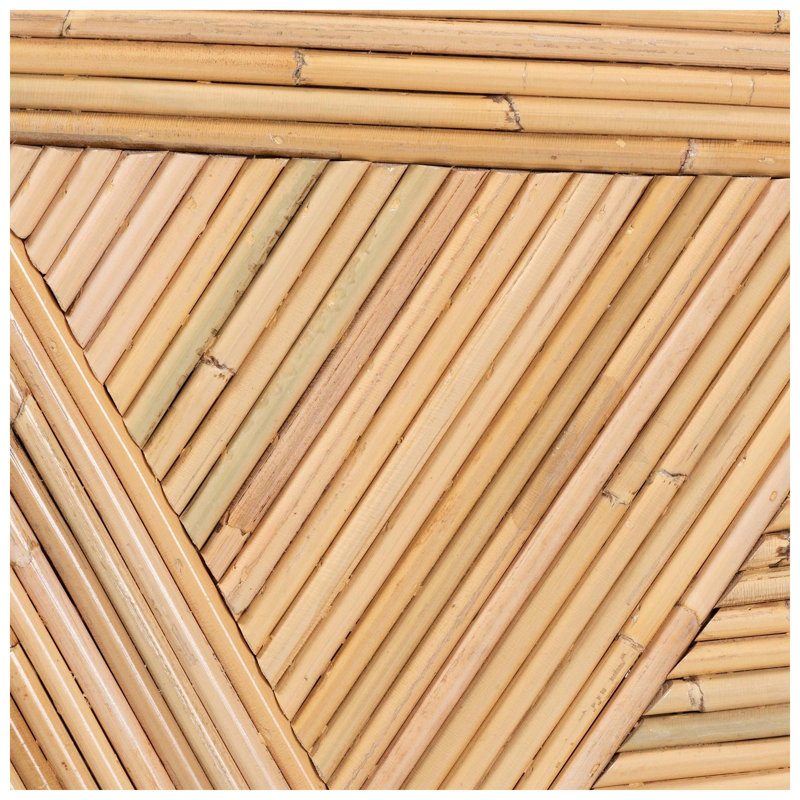 Table de bout moderne en rotin laminé miel moderne l 15,7 po x P 15,7 po x H 16,9 po