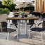Plateau de table 30 po x 48 po sans soudure toutes saisons avec base à deux colonnes-1062808526-1073443190