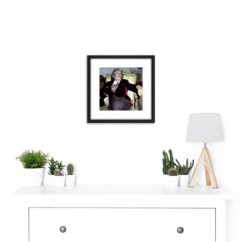 Portrait Artist Salvador Dali Photo by Warren - Single Picture Frame Print