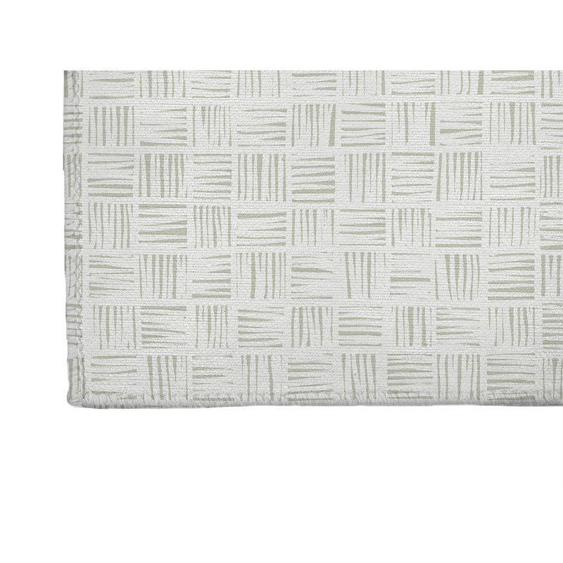 Tapis de cuisine anti-dérapant Lash, Vert clair, Rectangulaire 3 pi x 5 pi
