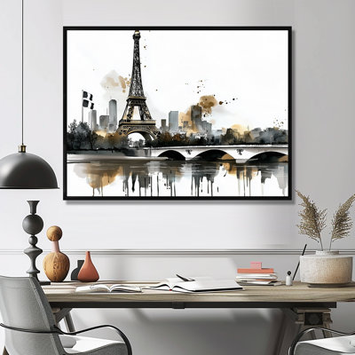 Abstract Paris Eiffel Twilight Tower III - France Wall Art