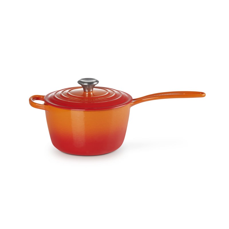 Le Creuset Signature Cast Iron Saucepan, 16cm, Volcanic