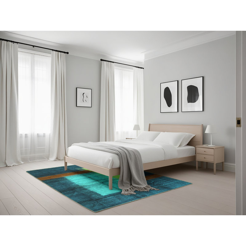 Mizelle Abstract Indoor Rug, Rectangle 5' x 7'