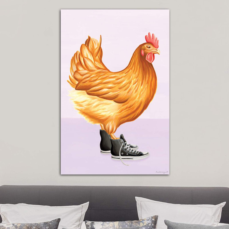 Hen Converse by Amélie Legault - Wrapped Canvas Print, 101.6 cm H x 66.04 cm W x 1.91 cm D