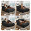  Chaise longue 66 po, canapé-lit moelleux avec 3 coussins pour le salon, velours côtelé, vert-173814675