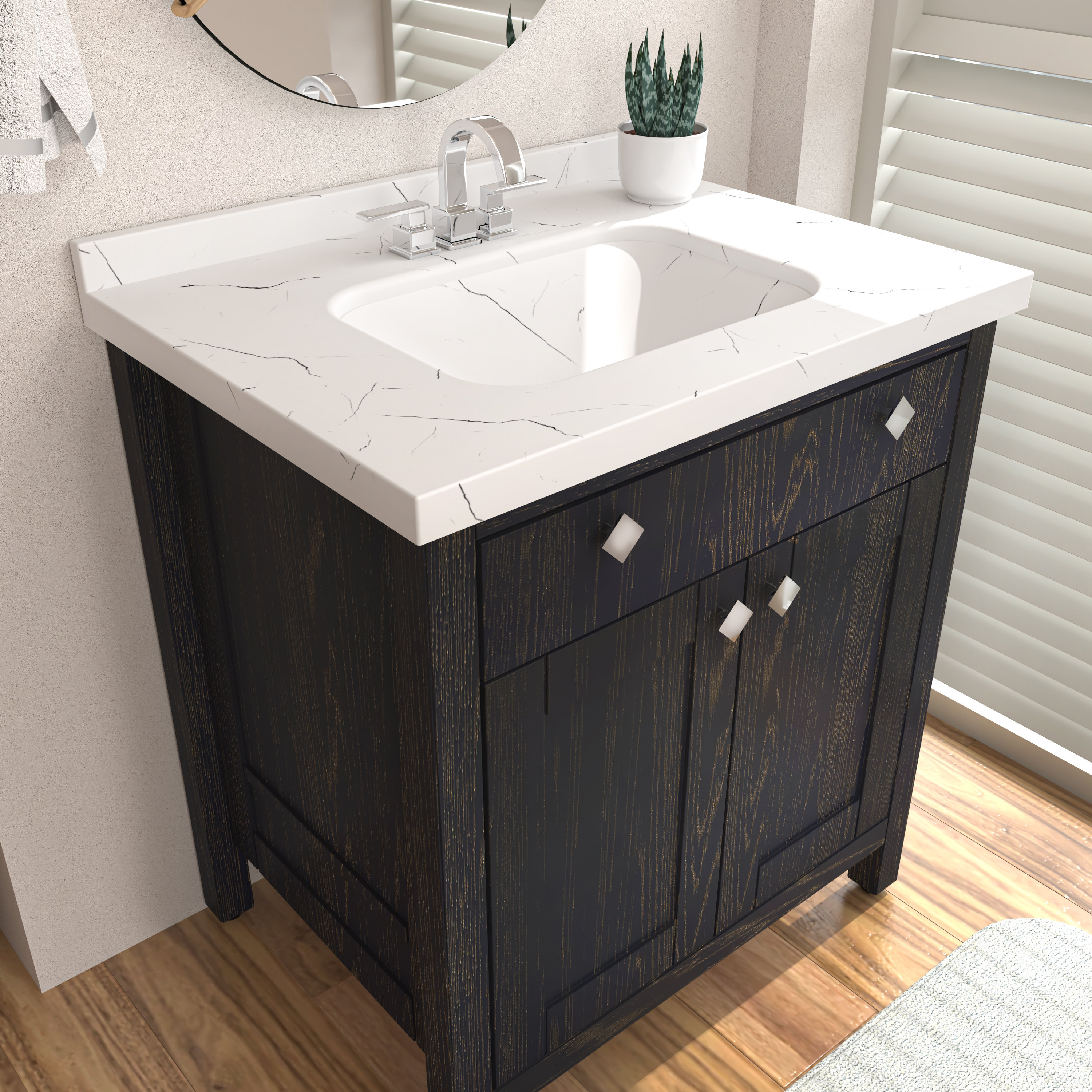Wildon Home® Elfand 31'' Free-standing Single Bathroom Vanity with ...