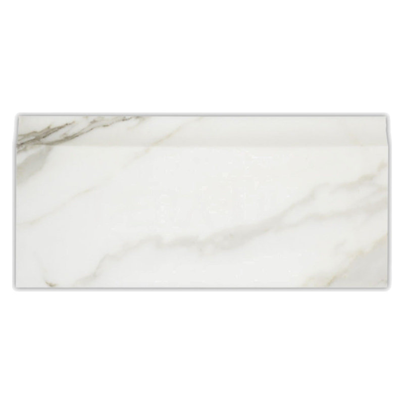 Calacatta Gold Honed 12 in. L Marble Specialty Trim