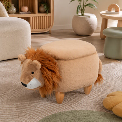 Repose-pieds avec rangement caché Luke the Lion