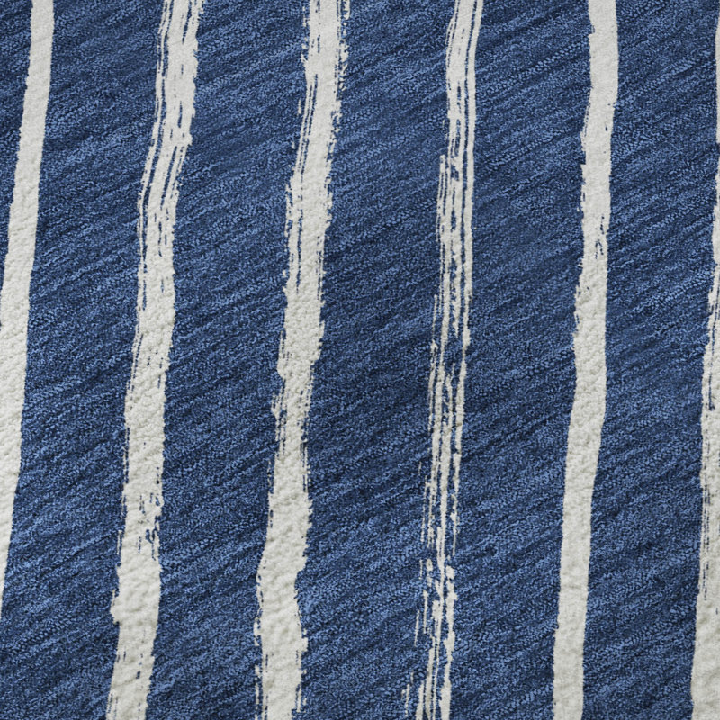Premium Machine Washable Dockside AMF1819 Striped Holiday Rug, Rectangle 8' x 10'