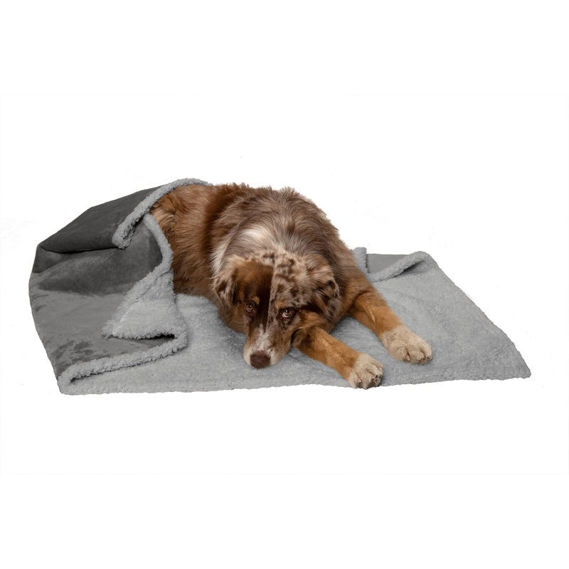 Large Silver Gray Waterproof Self-Warming Pet Blanket