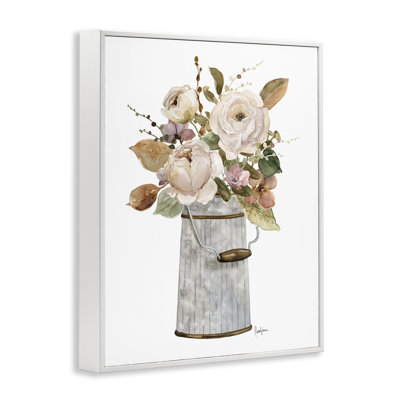 Rustic Can of Flowers Giclee Art, design by Livi Finn