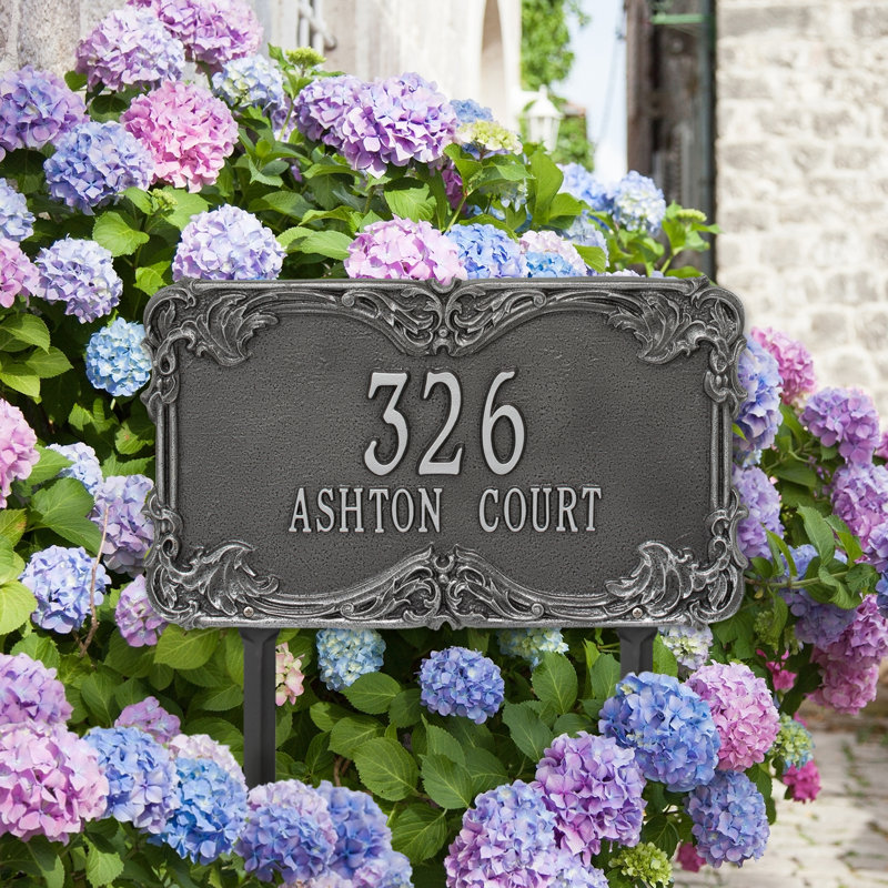 Plaque d'adresse sur 2 lignes Signature Series, Gris, Oui, Gris fumée