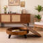 Table basse ronde rétro avec rangement pour le salon et le bureau-511662348-511662350-511662454
