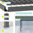 Outdoor Patio Adjustable Aluminum Pergola with Louvers, Rust-Free and Modern Design-111362449