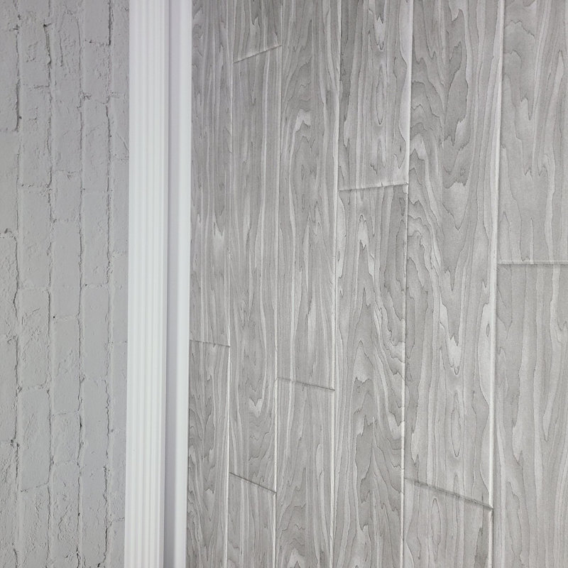 Planche de plafond en styromousse gris rustique, Gris
