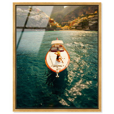 «Italian Summer», reproduction d'art acrylique encadrée par Notoriart, cadre doré, H 31 po x l 25 po