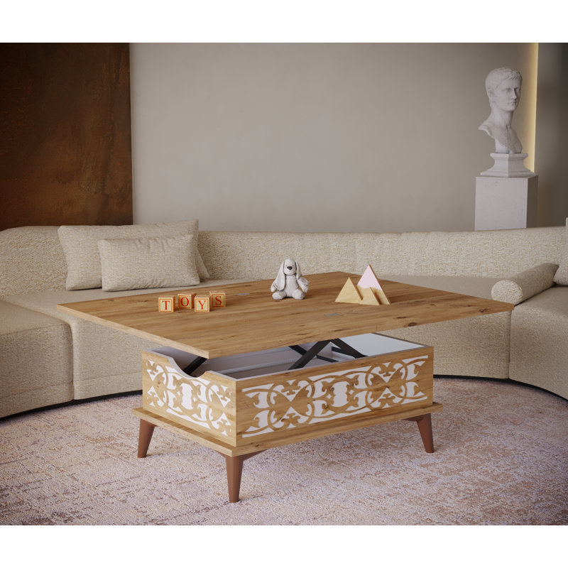Codecido Lift Top Extendable Frame Coffee Table with Storage