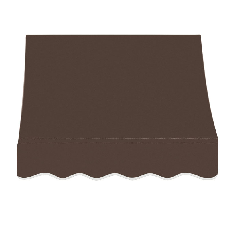 Auvent fixe en tissu acrylique Awantech Nantucket, H 31 po x l 76,5 po x P 24 po, Brun