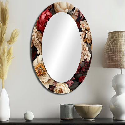 Treport - Miroir mural ovale rose