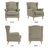 Farmhouse 30.9" Extra Wide Upholstered Wingback Armchair with Solid Wood Legs For Living Room Bedroom Study And Corner(Set of 2)-175066684