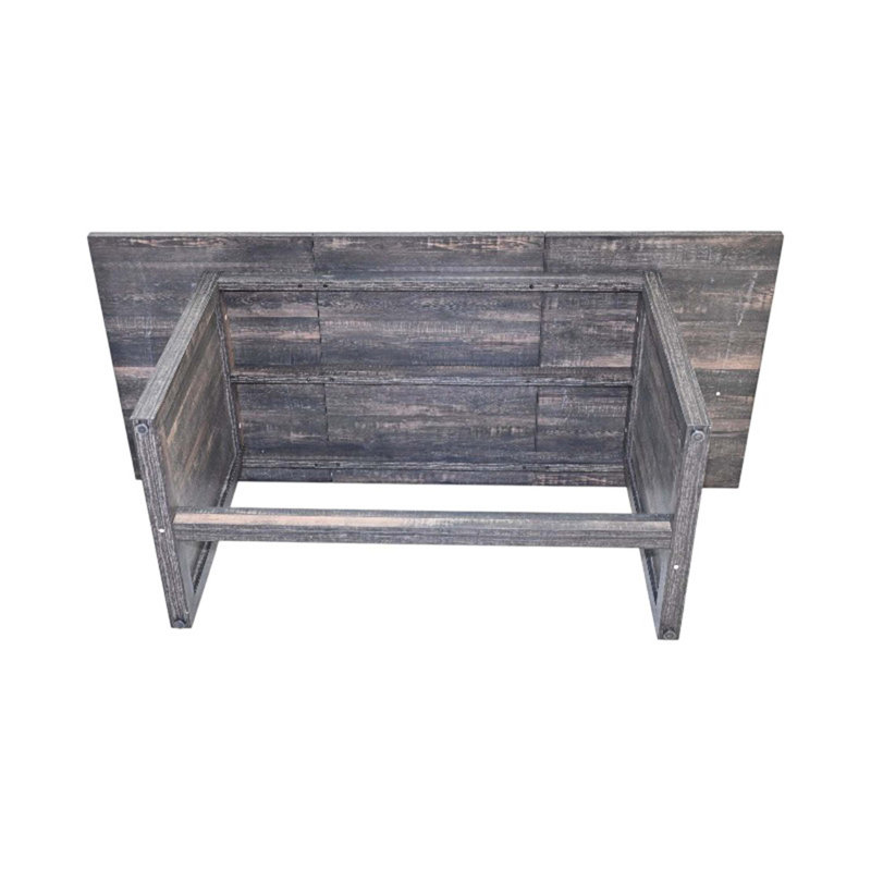 Grande table de salle à manger Farmhouse, table de salle à manger rectangulaire en bois, avec X pieds solides