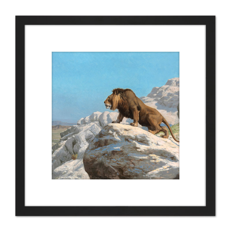 Lion On The Watch by Gerome - Single Picture Frame Painting