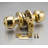 Door Knob Lock, Brass Plated-125841552