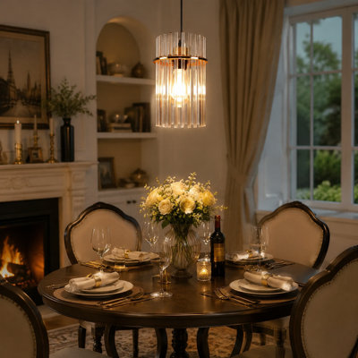 1‑Light Glass Kitchen Island Pendant