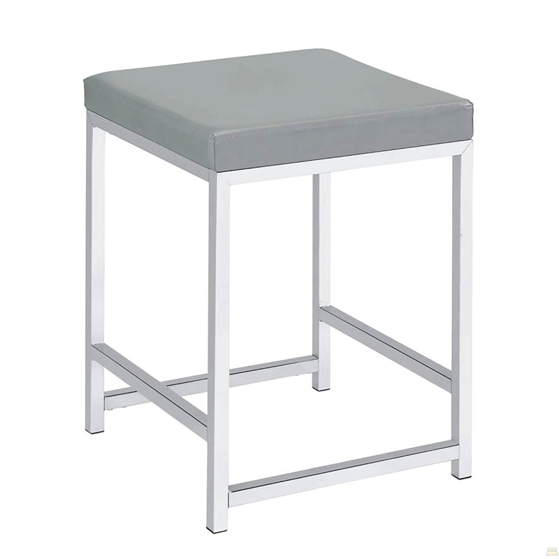 Tabouret de coiffeuse carré gris clair