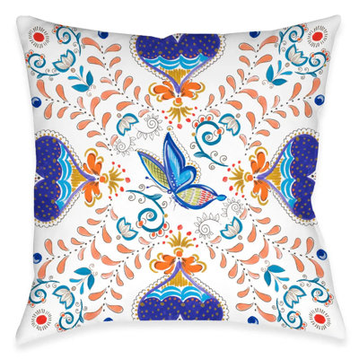 Coussin décoratif d'intérieur Whimsical Butterfly