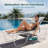 27.2" Extra-Wide Modern Outdoor Lounge Chair Chaise with Storage Shelf