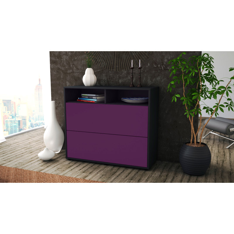 Quarry 92cm Sideboard, Anthracite/Purple
