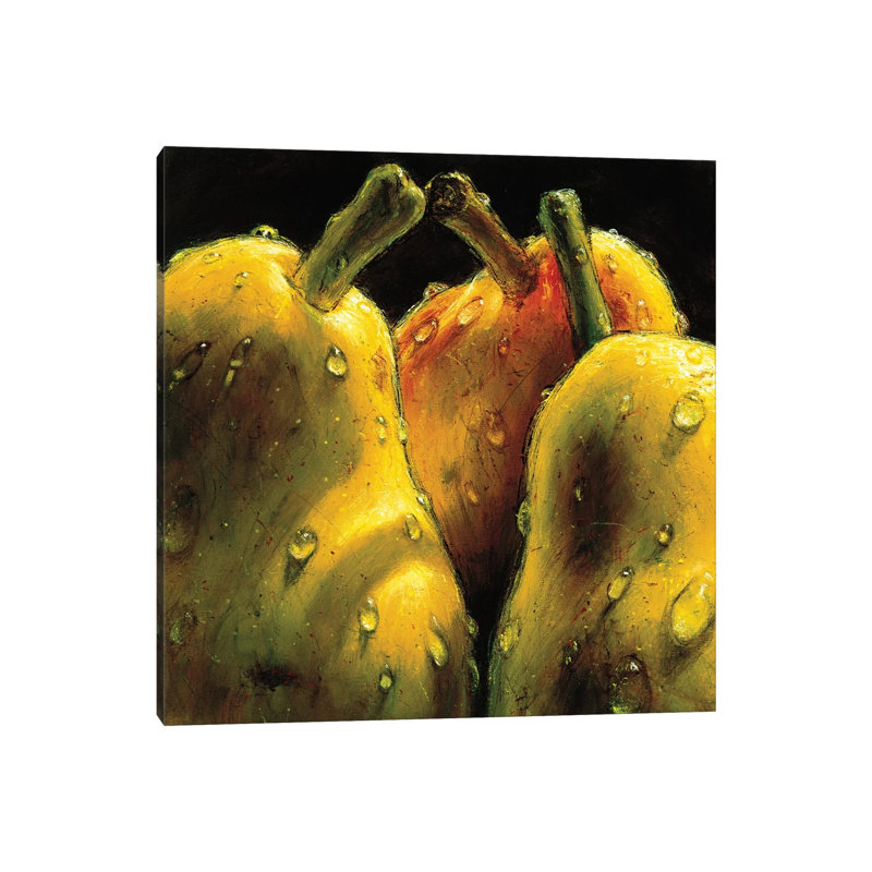 Pears by AlmaCh - Wrapped Canvas Painting, 30.48cm H x 30.48cm W x 1.91cm D