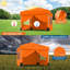 Auvent 10 x 10, 4 parois latérales, pavillon de jardin portatif avec protection UV UPF 50+, sac de transport et haubans, orange-129848924