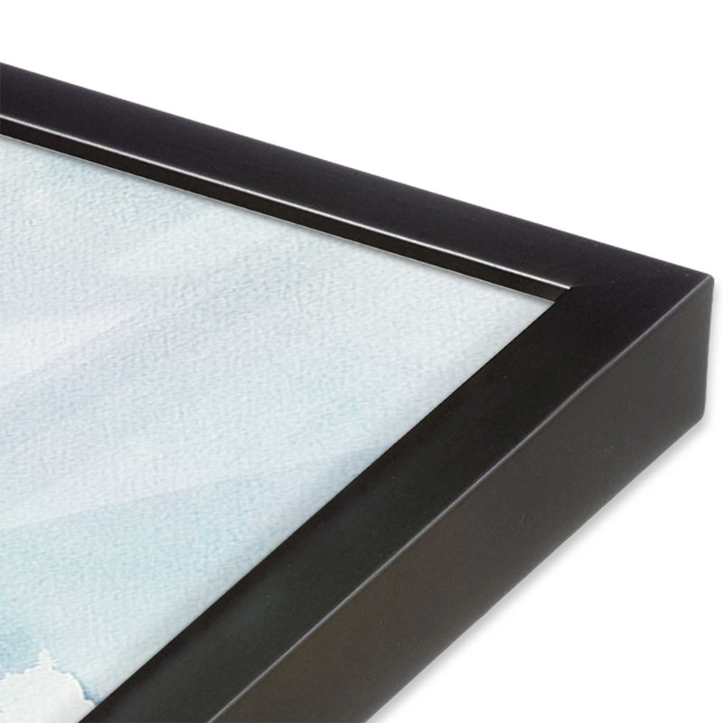 Snow Drift with Gold Accents, impression dans un cadre, Cadre en zinc patiné, H 15,25 po x l 12,25 po x P 1,25 po
