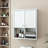Wall-mounted Bathroom Cabinet With Doors And Adjustable Shelf Hanging Storage Medicine Cabinet For Kitchen, Living Room, Home Office-1025735577