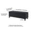 Banc de rangement rembourré en lin-1250687786