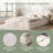 Cocoon King Size Platform Bed with Boucle Headboard and Footboard, Upholstered Grounded Block Design, Solid Wood Support, No Box Spring Needed, 800 lb Capacity-1407780092