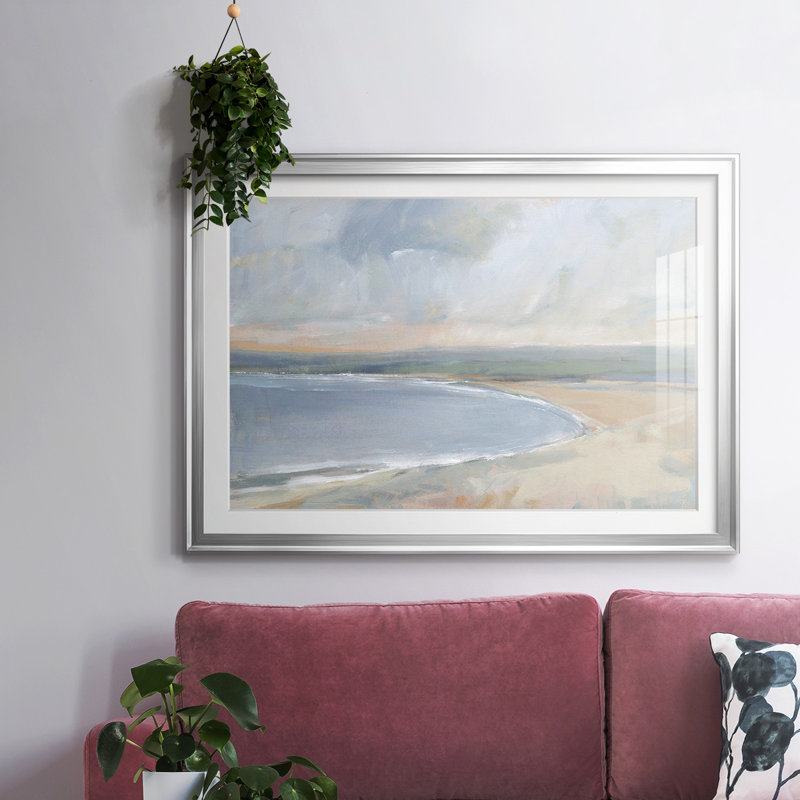 «Coastal Study II», reproduction d'art encadrée, Argent, H 27 po x l 39 po x P 1,5 po