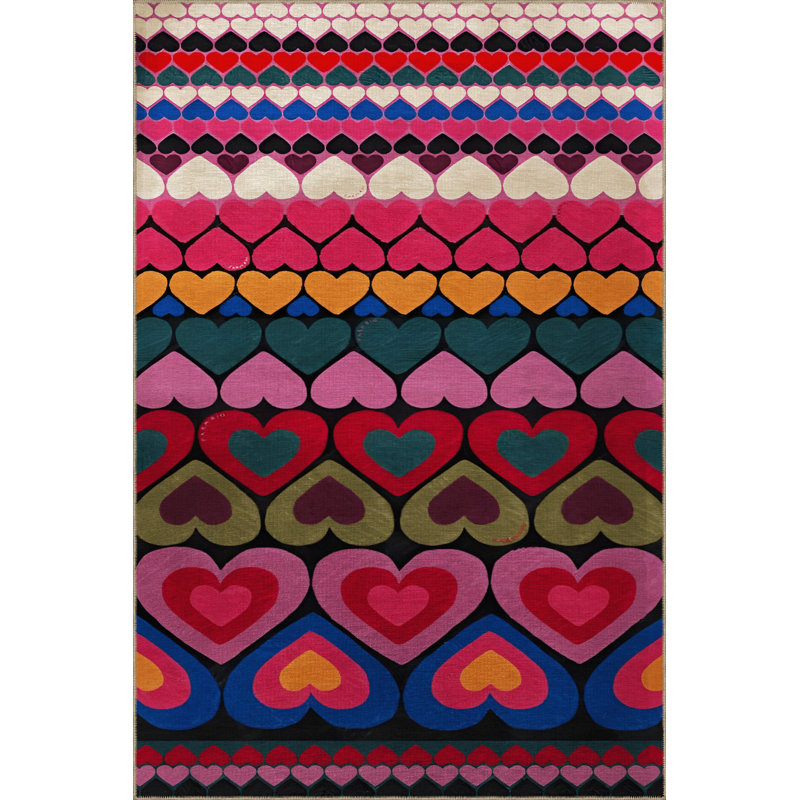 Tapis multicolore Mira, Rectangle 3 pi 9,81 po x 4 pi 11,06 po