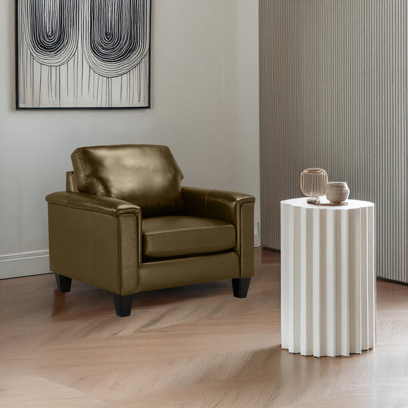 Ensemble de salon en cuir véritable Deboer, Similicuir taupe, 3 Pieces: Sofa, 2 Chair