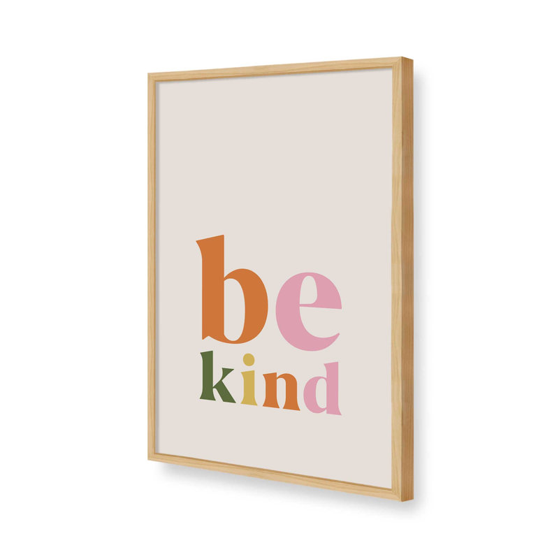 «Be Kind Retro» par Cocoon Design, reproduction d'art sur toile, Tanné, H 16 po x l 12 po