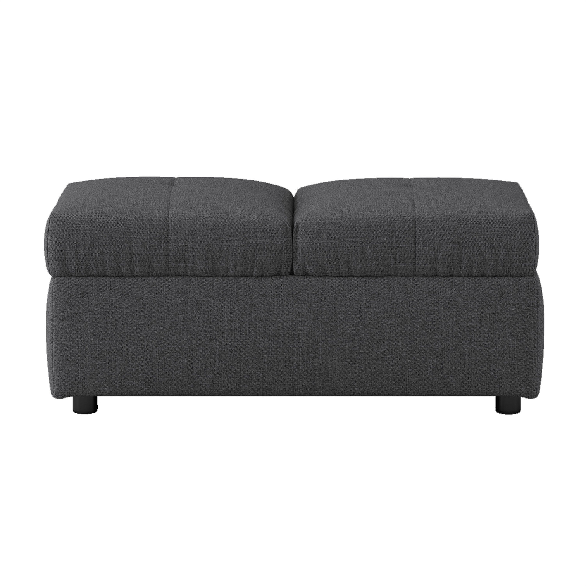 Modern Home Furniture Dark Gray Fabric Upholstered 1pc Accent Chair Cushion Back and Seat Walnut Finish Solid Rubber Wood Furniture
