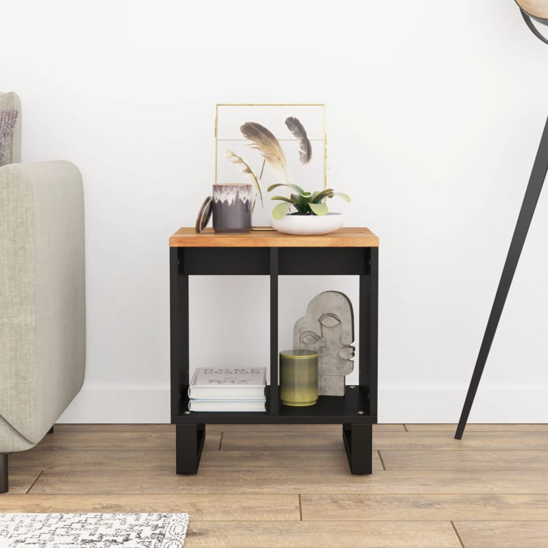 Sled End Table, Brown