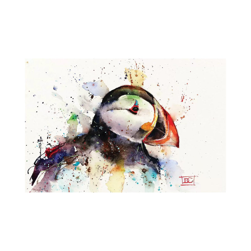 Puffin by Dean Crouser - Wrapped Canvas Painting, 66.04 cm H x 45.72 cm W x 3.175 cm D