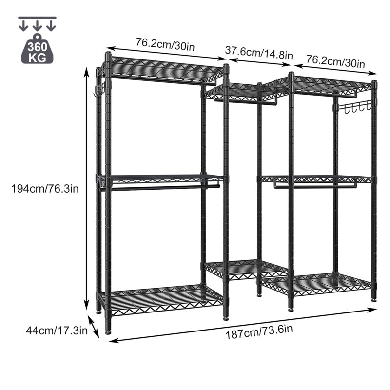 Fulford 187cm Clothing Rack